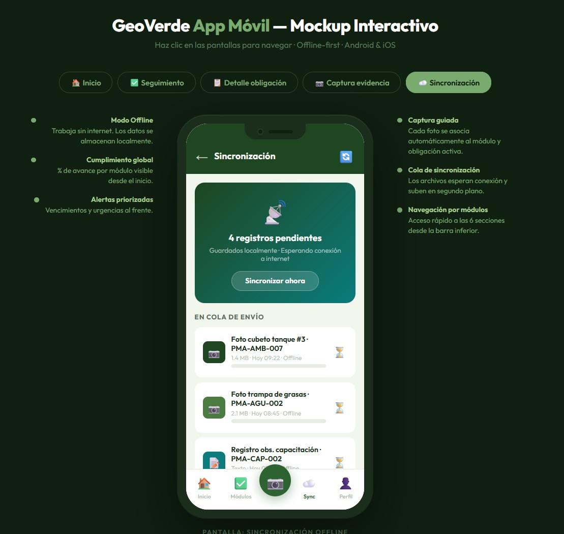 Aplicacion movil para gestion operativa en campo
