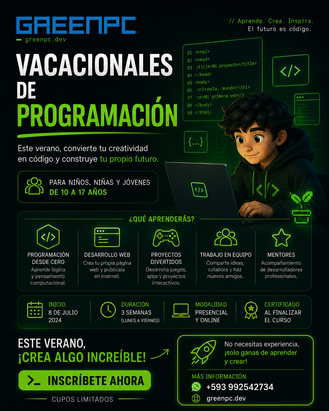 Vacacionales de Programación Green PC